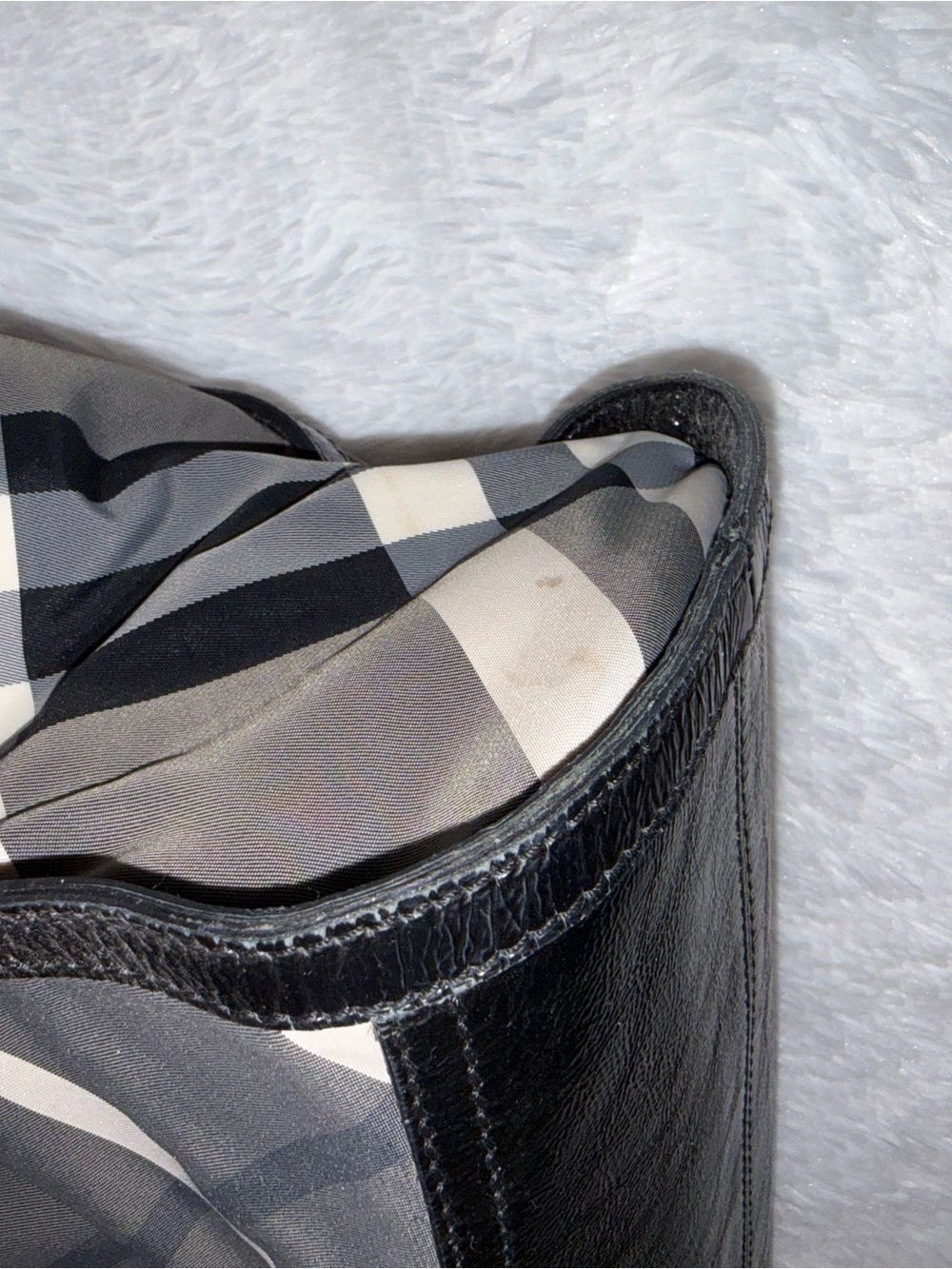 Burberry Gray and Black Plaid Shoulder Bag - Picture 9 of 15
